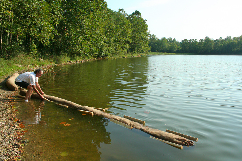 Why does wood float on water?
